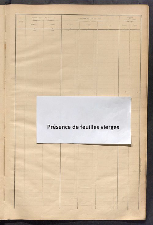 Matrice des propriétés bâties ; récapitulation ; table alphabétique des propriétaires.
