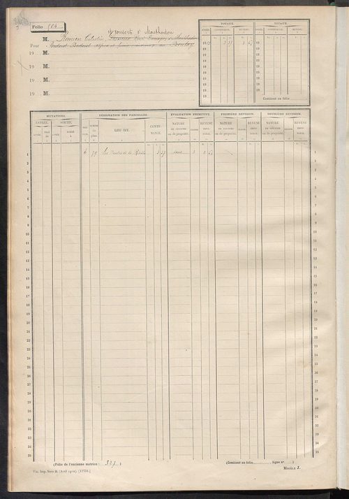 Matrice des propriétés non bâties, fol. 493 à 708.
