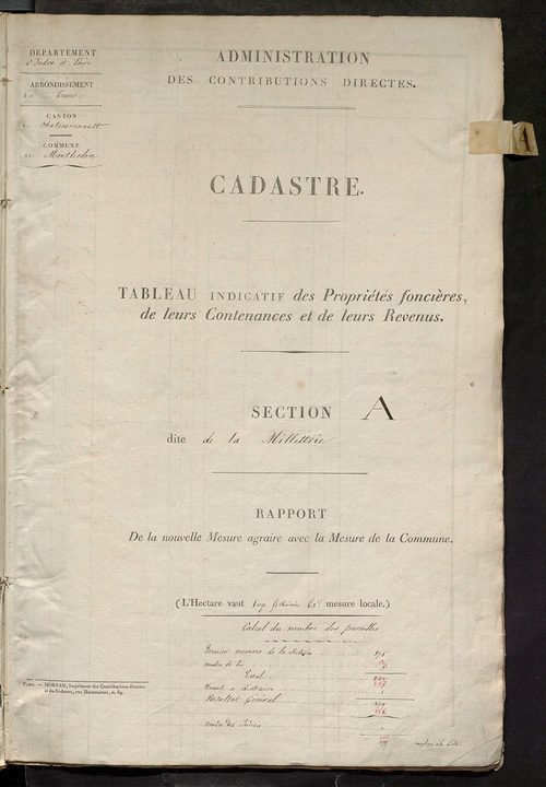 Etats de sections.