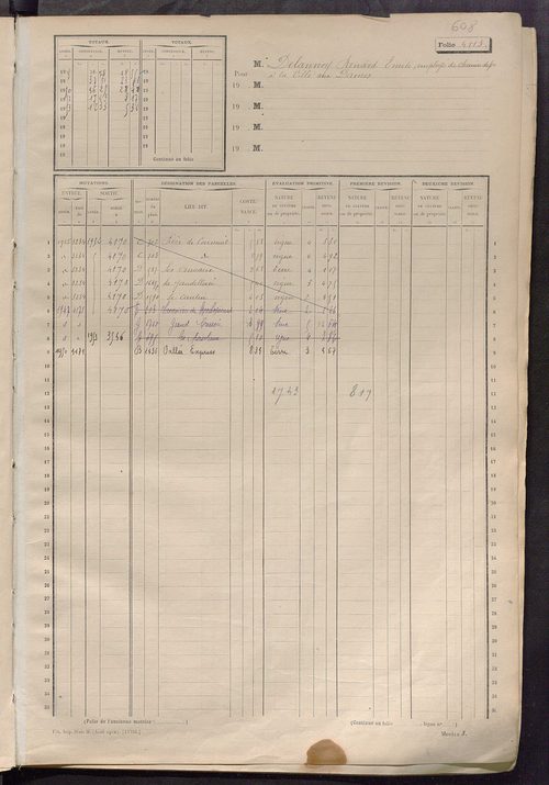Matrice des propriétés non bâties, fol. 4101 à 4700.