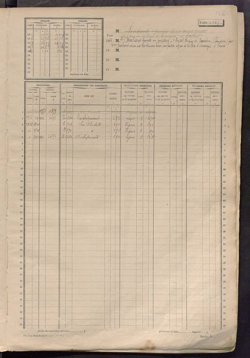 Matrice des propriétés non bâties, fol. 4101 à 4700.