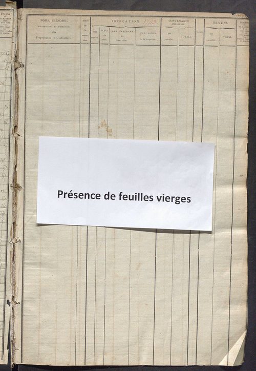 Matrice des propriétés foncières, fol. 1739 à 2432.
