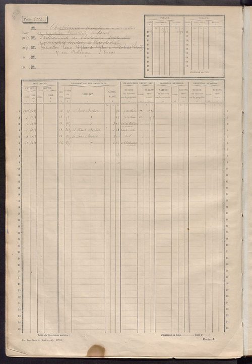 Matrice des propriétés non bâties, fol. 4101 à 4700.