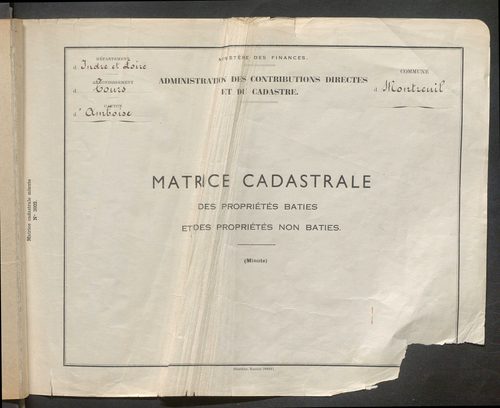 Table des comptes de la matrice. Comptes actifs personnes morales et A - G.