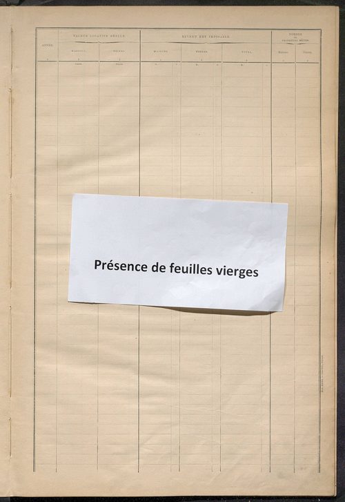 Matrice des propriétés bâties ; récapitulation ; table alphabétique des propriétaires.