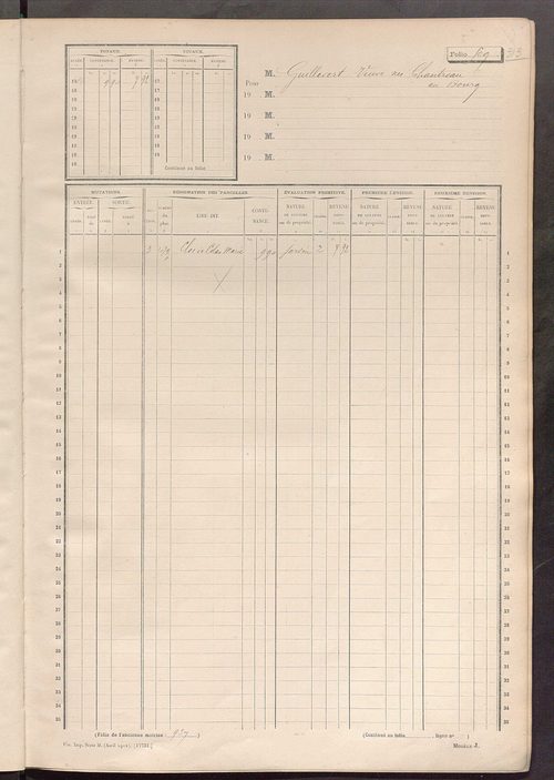 Matrice des propriétés non bâties, fol. 499 à 1090.