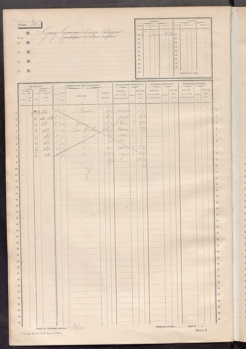 Matrice des propriétés non bâties, fol. 499 à 1090.