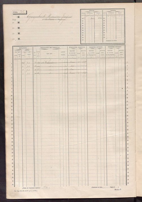 Matrice des propriétés non bâties, fol. 499 à 1090.