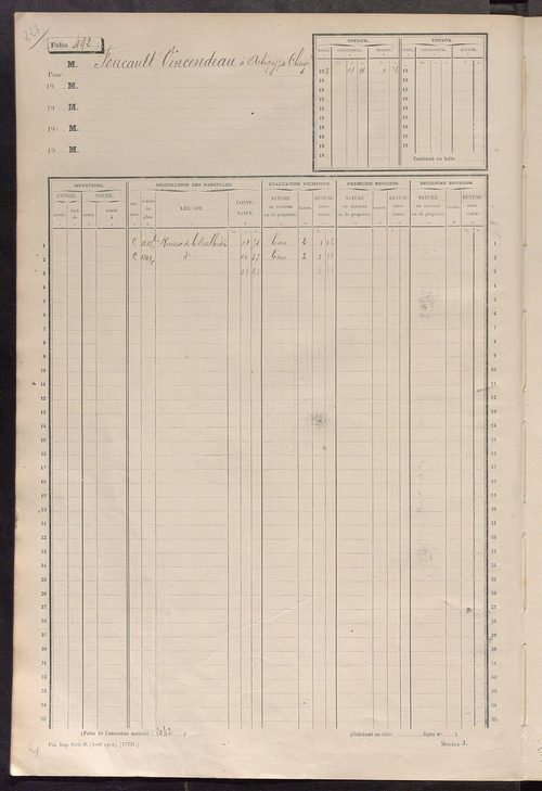 Matrice des propriétés non bâties, fol. 489 à 1088.