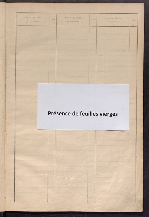 Matrice des propriétés bâties ; récapitulation ; table alphabétique des propriétaires.