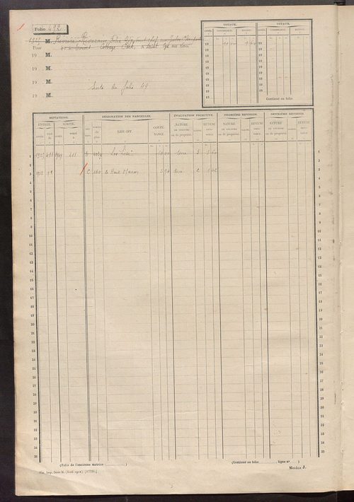 Matrice des propriétés non bâties, fol. 489 à 688.