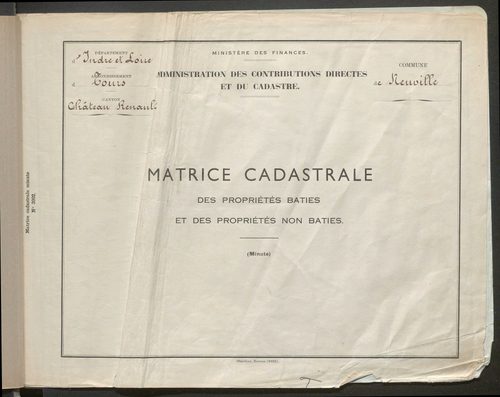 Table des comptes de la matrice. Comptes actifs personnes morales et A - G.