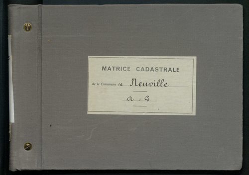 Table des comptes de la matrice. Comptes actifs personnes morales et A - G.