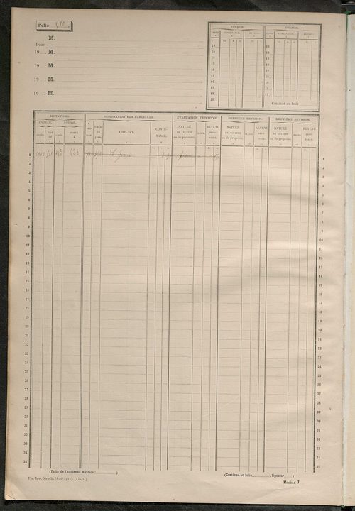 Matrice des propriétés non bâties, fol. 499 à 780.