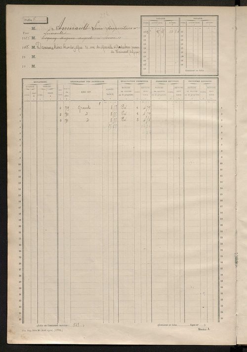 Matrice des propriétés non bâties, fol. 1 à 596.