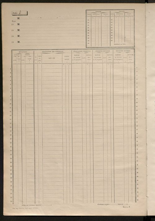 Matrice des propriétés non bâties, fol. 1 à 596.