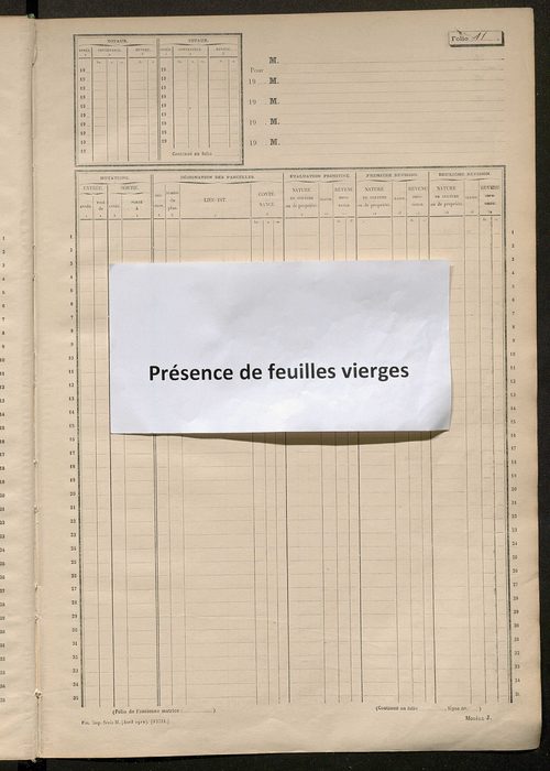 Matrice des propriétés non bâties, fol. 1 à 596.