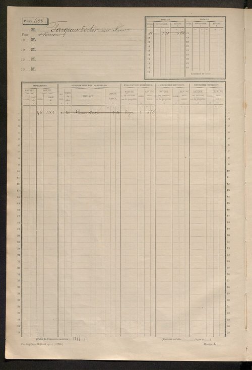 Matrice des propriétés non bâties, fol. 597 à 1196.