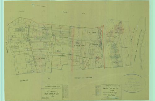 Sections E2 et F1, feuilles 2 et 1a