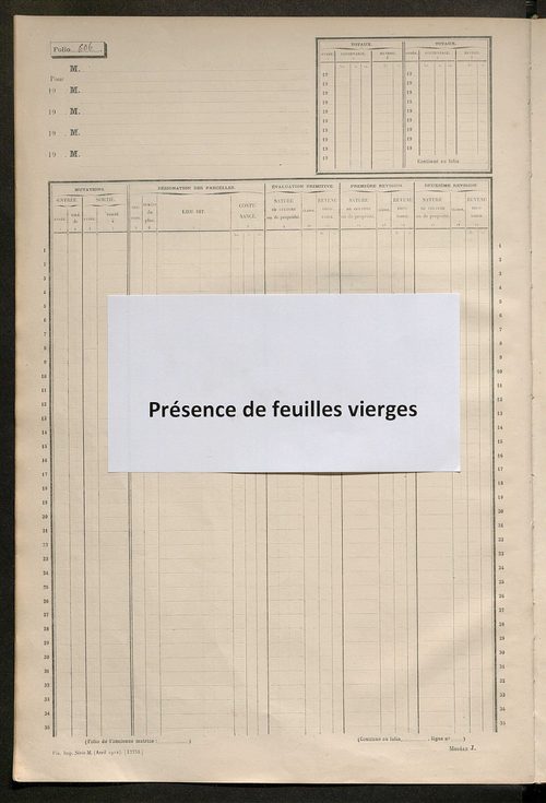 Matrice des propriétés non bâties, fol. 597 à 1196.
