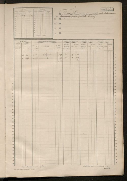 Matrice des propriétés non bâties, fol. 597 à 1196.