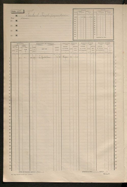 Matrice des propriétés non bâties, fol. 597 à 1196.