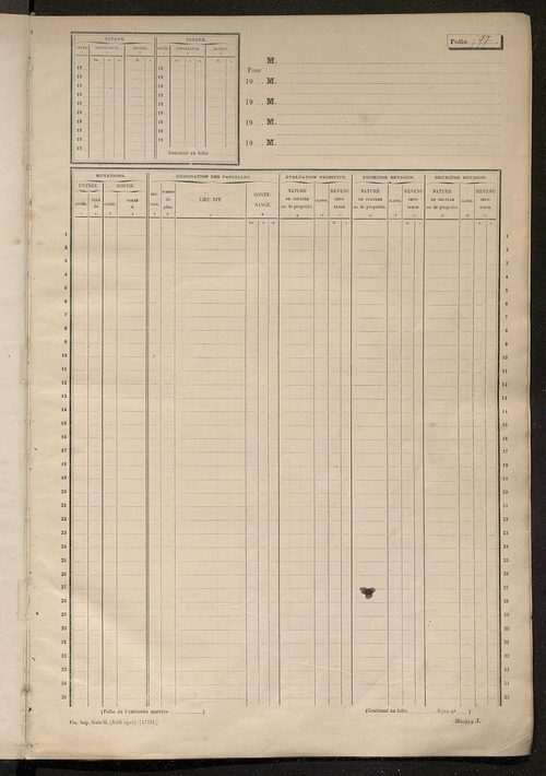 Matrice des propriétés non bâties, fol. 597 à 1196.