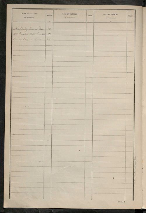 Matrice des propriétés non bâties ; tableau présentant les augmentations et les diminutions survenues dans la matière imposable ; récapitulation ; table alphabétique des propriétaires.