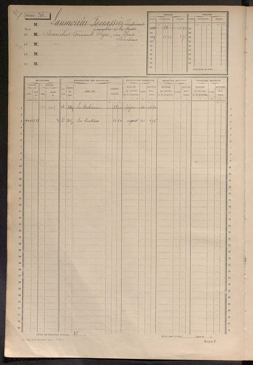 Matrice des propriétés non bâties, fol. 501 à 1096.