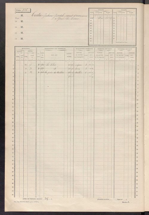 Matrice des propriétés non bâties, fol. 493 à 743.