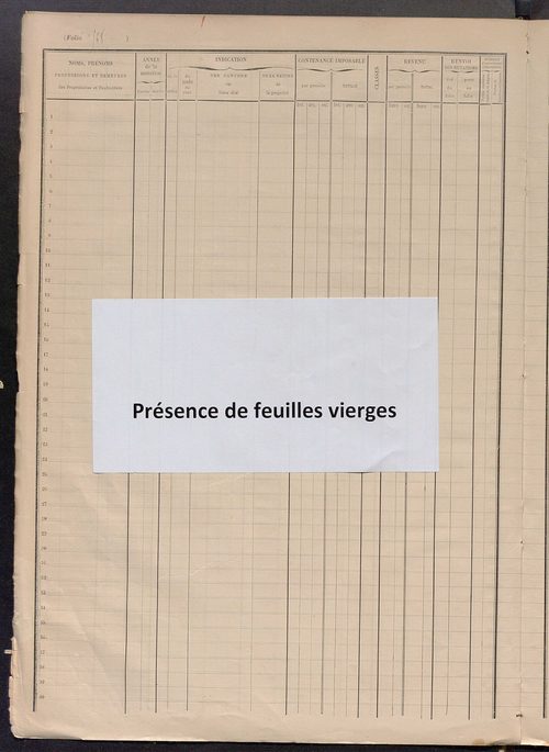 Matrice des propriétés foncières, fol. 559à 725.