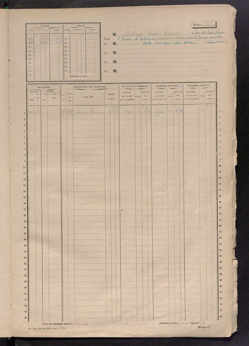 Matrice des propriétés non bâties, fol. 501 à 1100.
