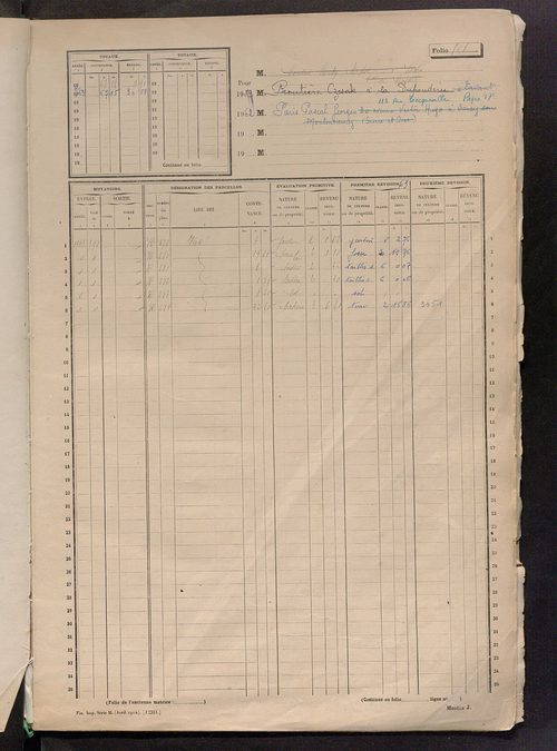 Matrice des propriétés non bâties, fol. 501 à 1100.