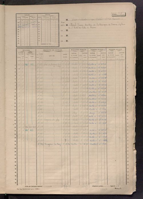 Matrice des propriétés non bâties, fol. 501 à 1100.