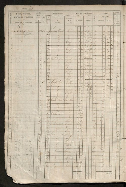 Matrice des propriétés foncières, fol. 481 à 960.