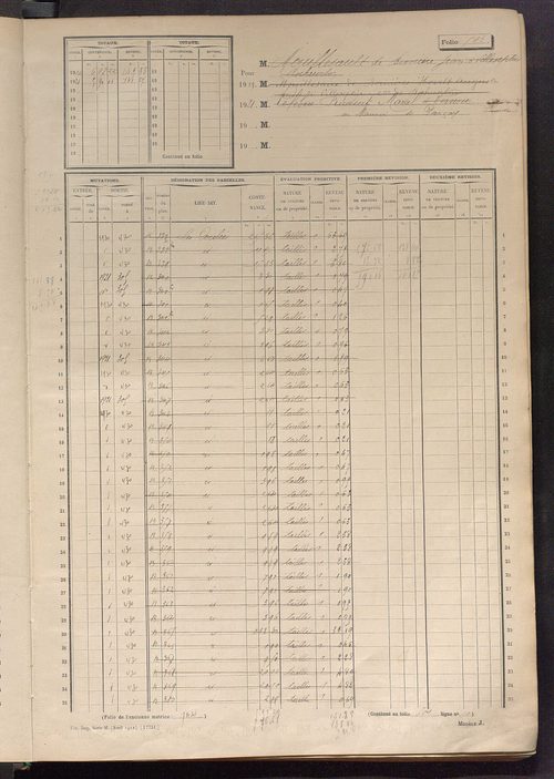 Matrice des propriétés non bâties, fol. 501 à 1043.