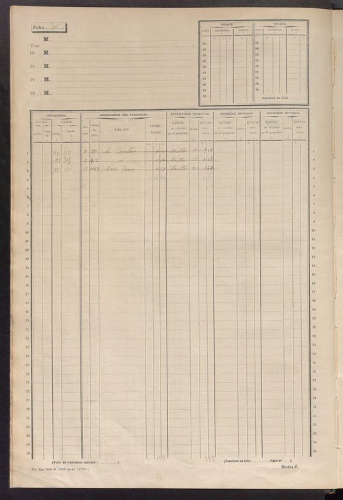Matrice des propriétés non bâties, fol. 501 à 1043.