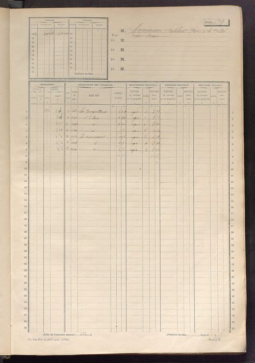 Matrice des propriétés non bâties, fol. 501 à 1043.