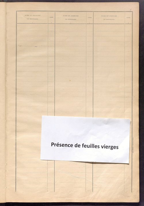Matrice des propriétés bâties ; récapitulation ; table alphabétique des propriétaires.