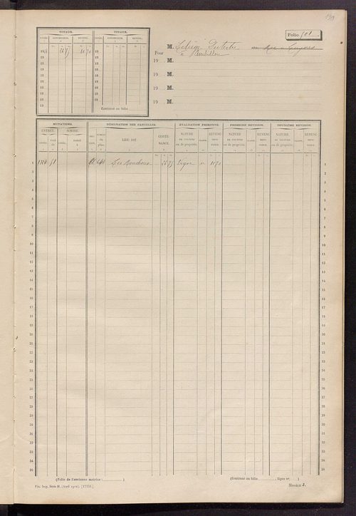 Matrice des propriétés non bâties, fol. 493 à 622.