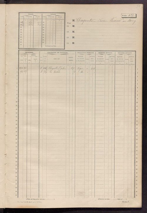 Matrice des propriétés non bâties, fol. 493 à 622.