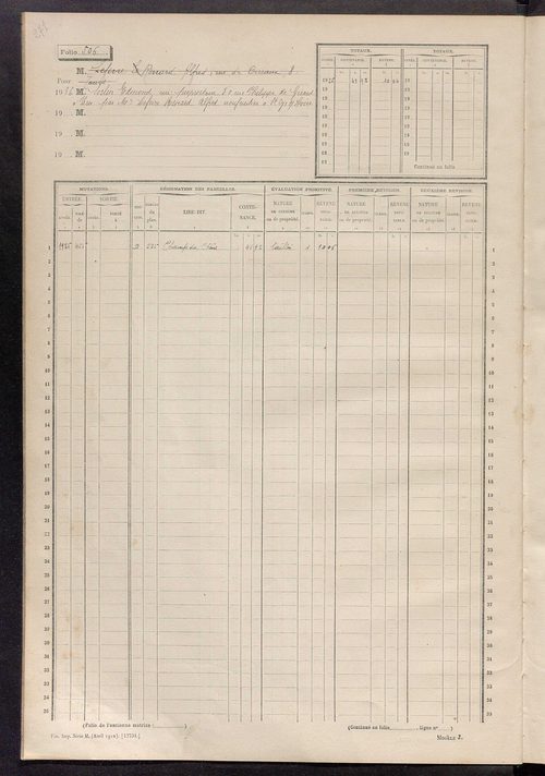 Matrice des propriétés non bâties, fol. 493 à 622.