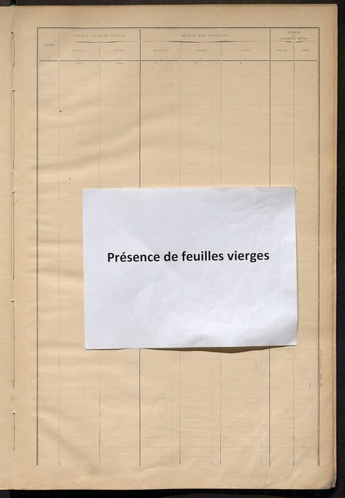 Matrice des propriétés bâties ; récapitulation ; table alphabétique des propriétaires.