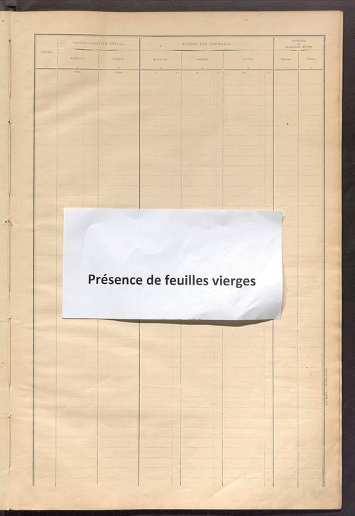Matrice des propriétés bâties ; récapitulation ; table alphabétique des propriétaires.