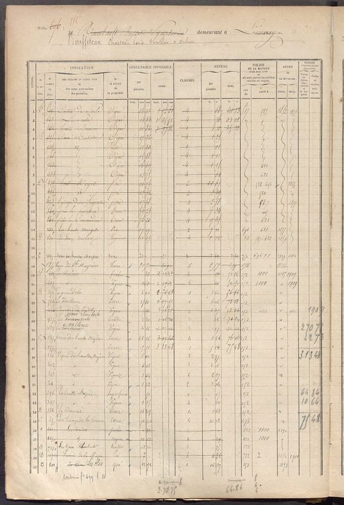 Matrice des propriétés foncières, fol. 687 à 1085.