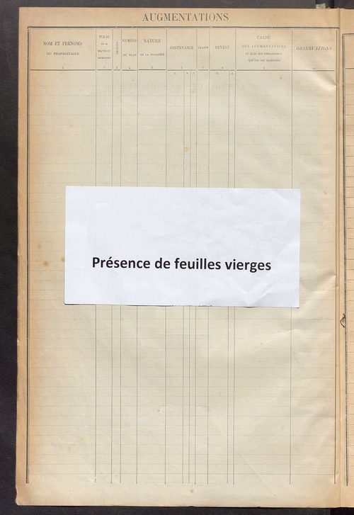 Matrice des propriétés foncières, fol. 1086 à 1189 ; table alphabétique des propriétaires.