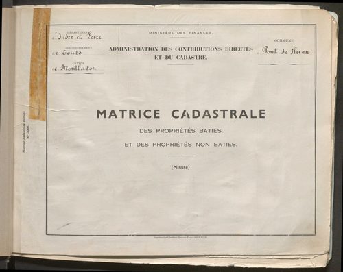 Table des comptes de la matrice. Comptes actifs personnes morales et A - G.