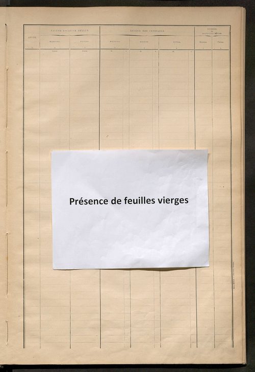 Matrice des propriétés bâties ; récapitulation ; table alphabétique des propriétaires.