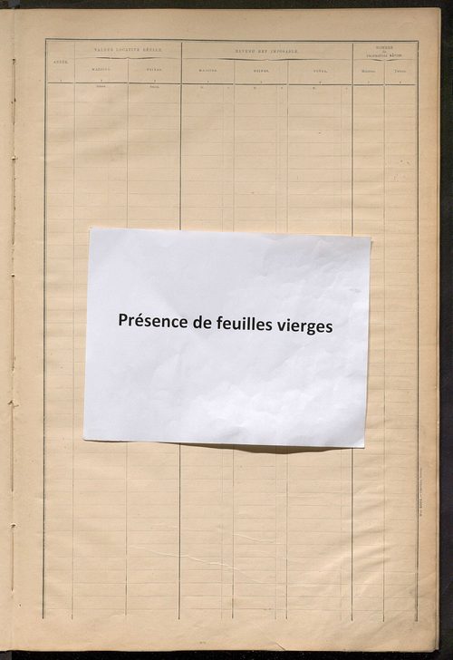 Matrice des propriétés bâties ; récapitulation ; table alphabétique des propriétaires.