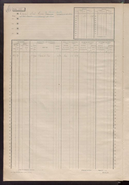Matrice cadastrale des propriétés non bâties, fol. 1793 à 2038.